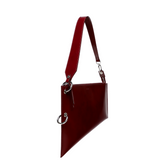 Saund burgundy semi patent leather