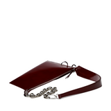 Saund burgundy semi patent leather