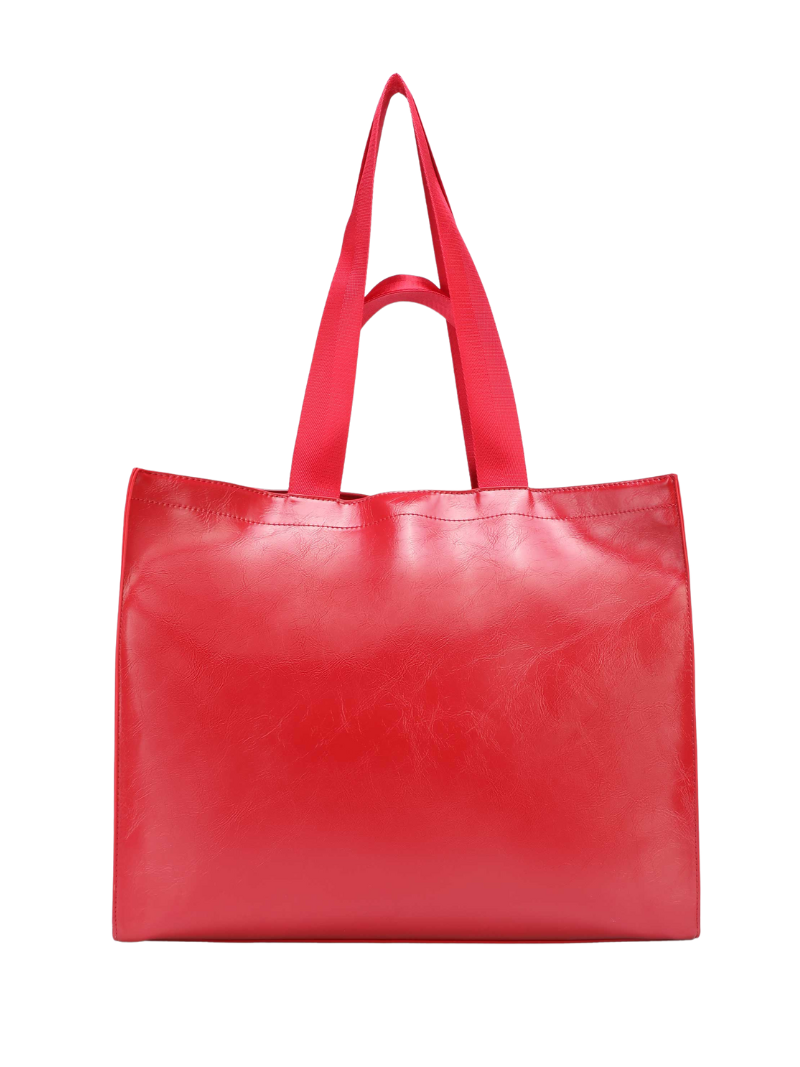 Shopper wrinkle bright red - Ferent Bags 