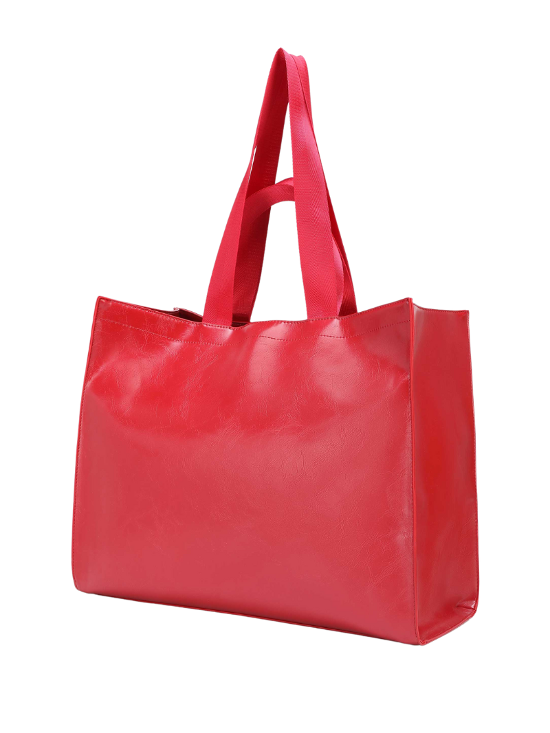 Shopper wrinkle bright red - Ferent Bags 