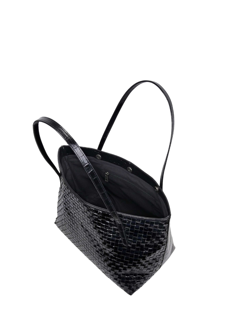 Shopper Texas braided black - Ferent Bags 