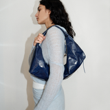 Slouchy Shoulder Bag crushed patent night