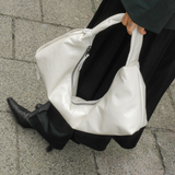Slouchy Shoulder Bag patent cream