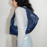 Slouchy Shoulder Bag crushed patent night