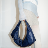 Slouchy Shoulder Bag crushed patent night