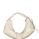 Slouchy Shoulder Bag patent cream
