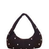 Small Alma Rivet Suede chocolate