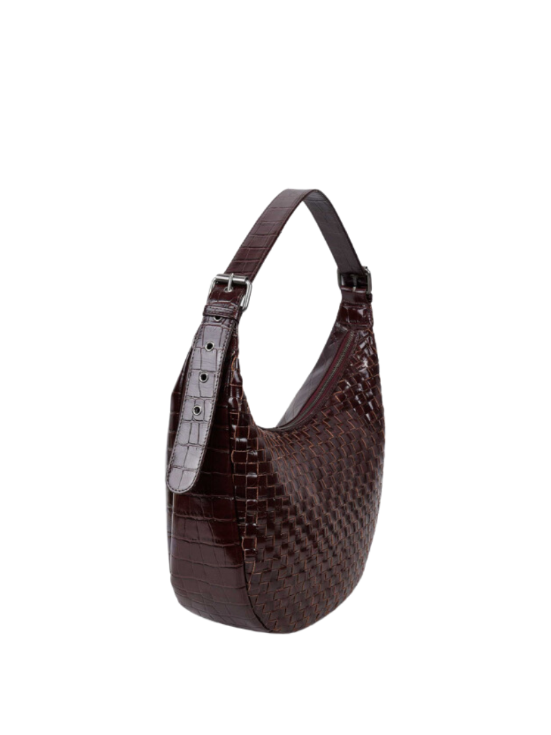 Small Stella Texas braided dark brown - Ferent Bags 