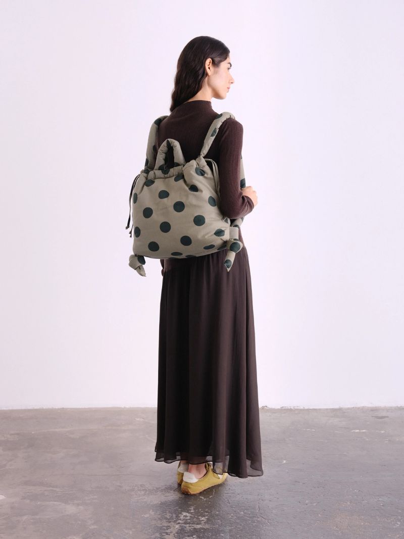 Ona Soft Bag dots forest green + sage – Ferent Bags