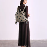 Ona Soft Bag dots forest green + sage