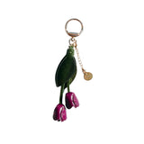 Charm de piel Tulipán burdeos