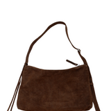 Zip Pocket dark brown suede
