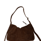 Zip Pocket dark brown suede