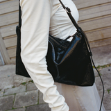 Zip Pocket crushed patent black